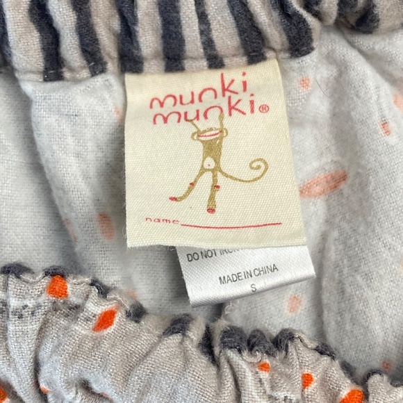 MUNKI MUNKI Flannel Pajama Set Sock Monkey Bamboo and Cotton Size S - Picture 14 of 16